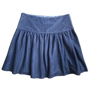 NEW Ann Taylor Blue Overlay Skirt
